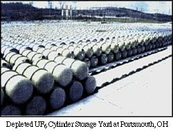 Photo of Depleted UF6 Cylinder Storage Yard at Portsmouth, OH