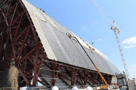 image of the the new safe confinement structure enclose the sarcophagus